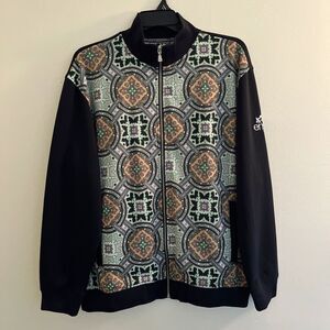 ENYCE Vintage Y2K Hip Hop Regency Zip Down Track Jacket, Multi- XL